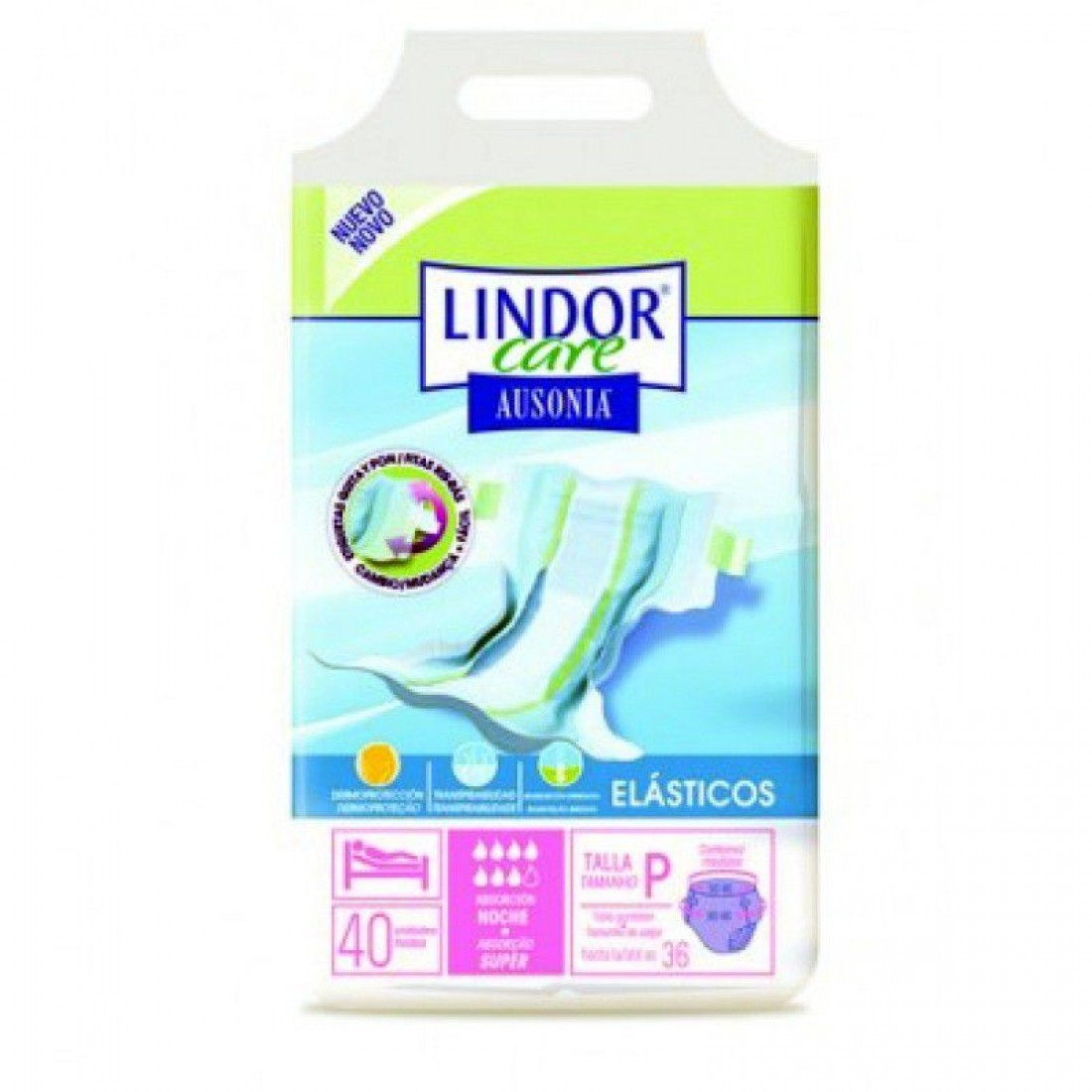 Fralda Lindor Elástico - Pequeno - 7 gotas - 40 unidades