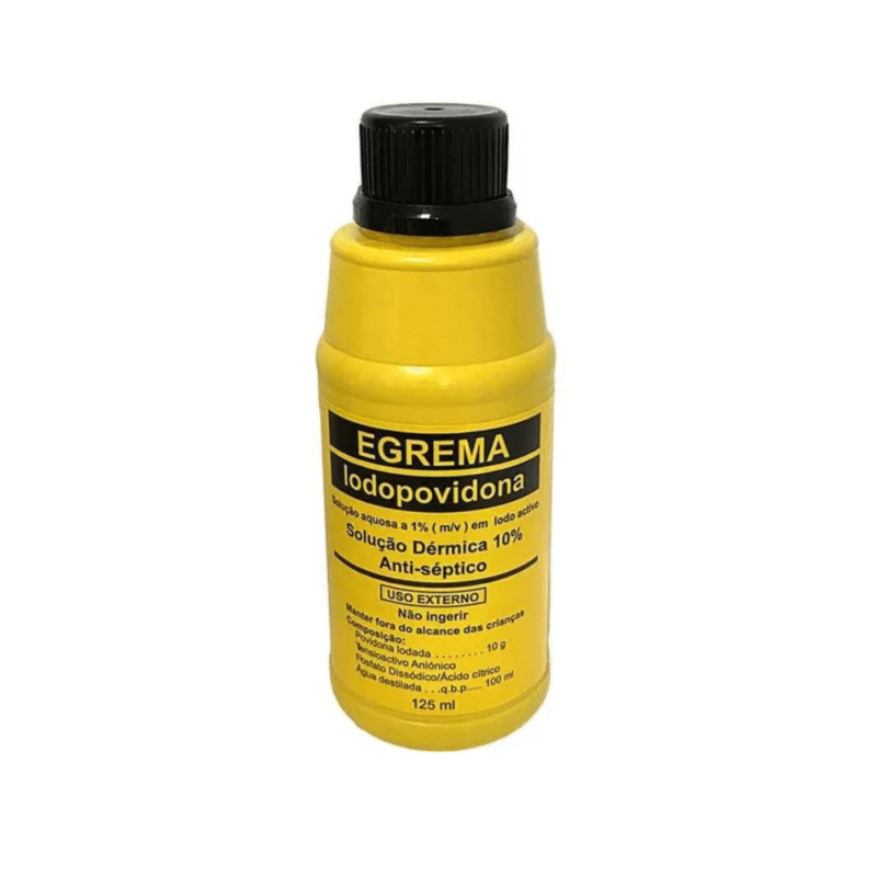 Iodopovidona Solução Dérmica 125ml Egrema